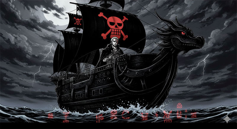 Teorías de One Piece 2026: ¿Quién es el hombre con la cicatriz de quemadura? 3 barco negro one piece