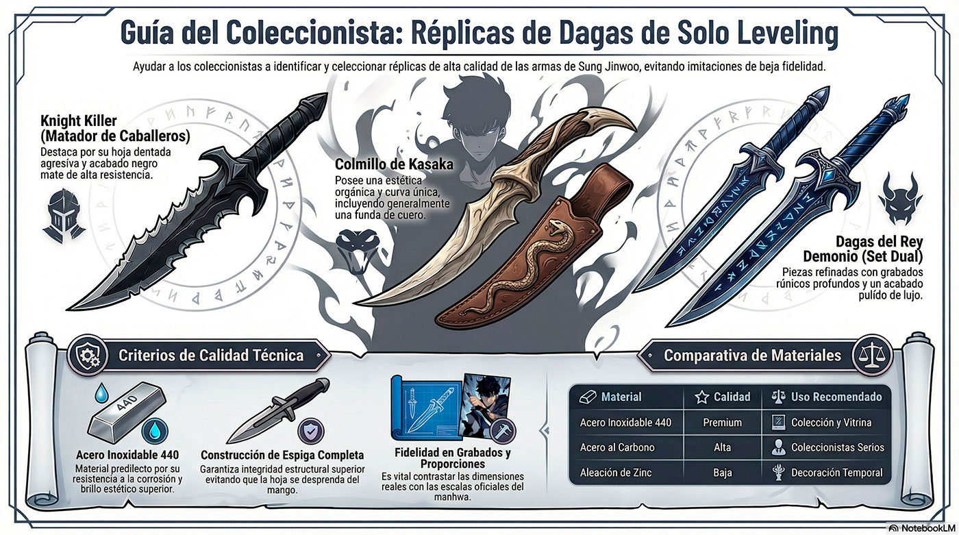 Guida all'acquisto: Le migliori repliche di dagne di Solo Leveling replicas dagas solo leveling coleccionistas - Guida all'acquisto: Le migliori repliche di dagne di Solo Leveling