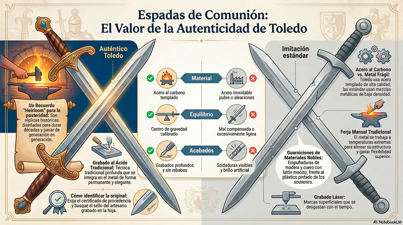 Différences entre les épées de communion de Tolède et les modèles standard espadas comuniones autenticas toledo - Différences entre les épées de communion de Tolède et les modèles standard